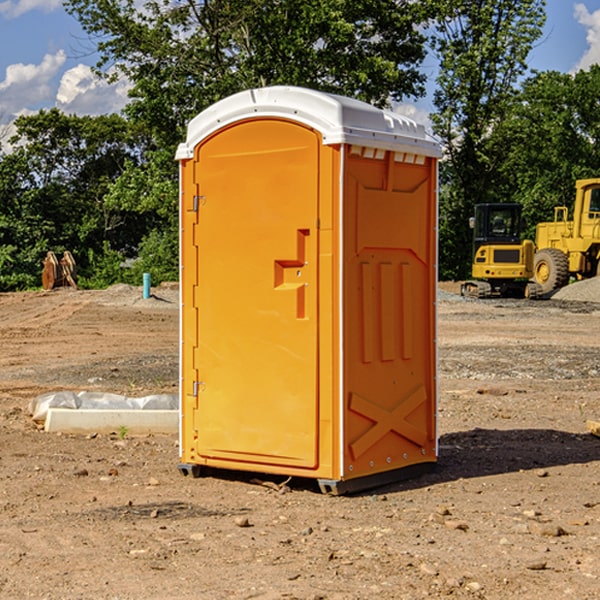 how often are the portable toilets cleaned and serviced during a rental period in Seymour